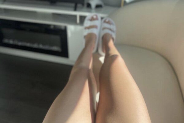 Smooth freshly waxed vulva displayed close up after first waxing appointment