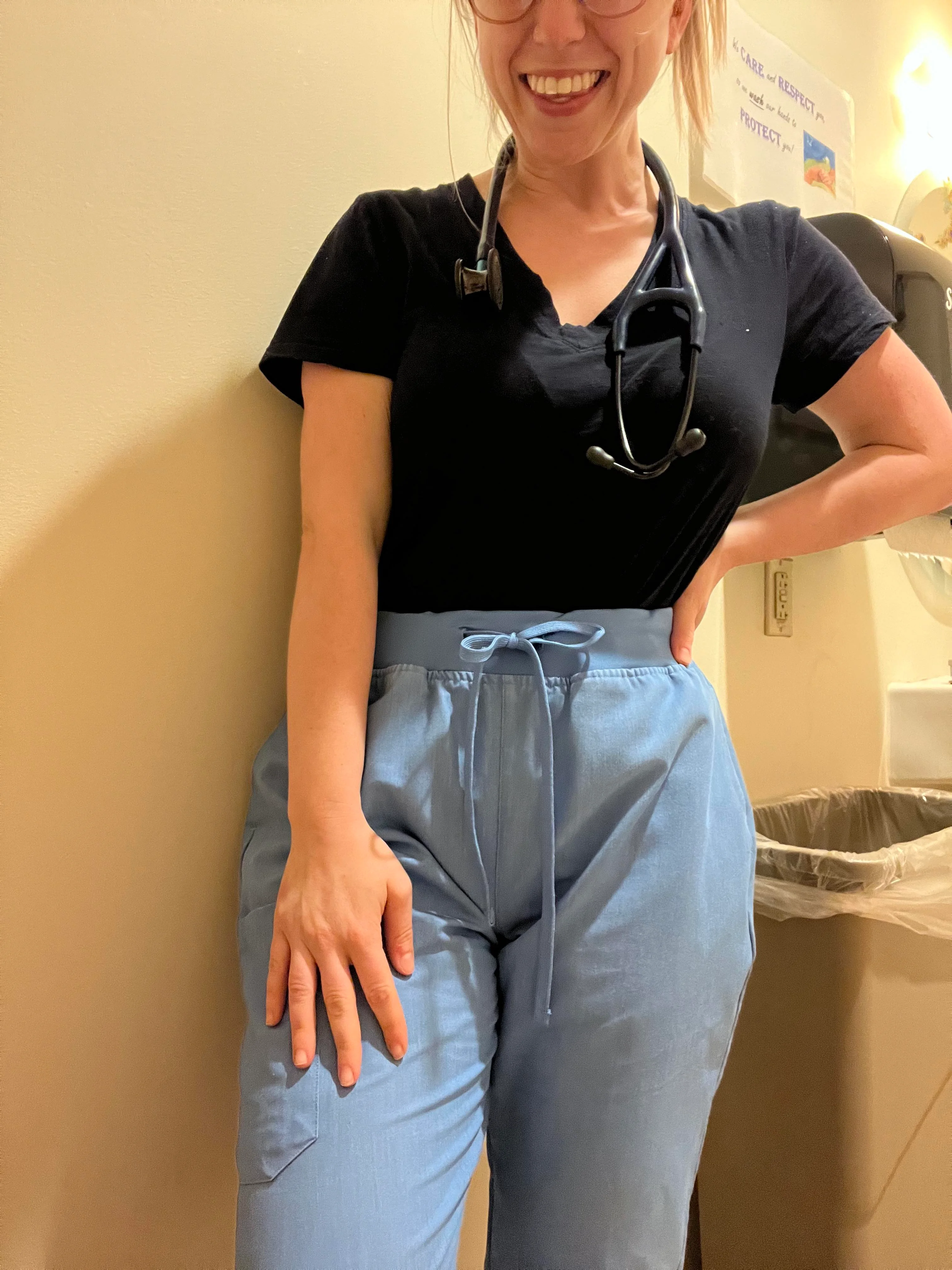 So how do we [f]eel about a woman in scrubs with curves as such