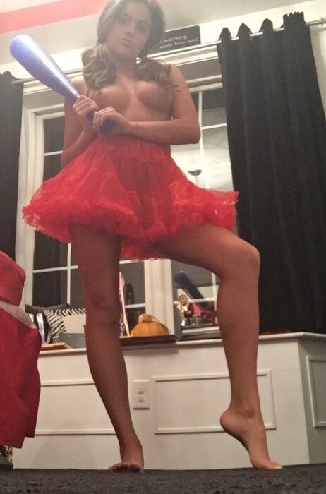 Stunning sexy brunette with tanned perky tits and wet pussy