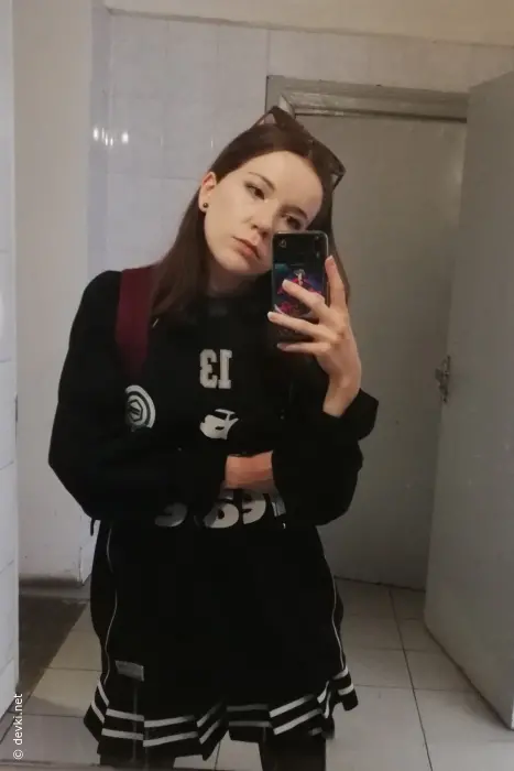 Checking out my new tattoo while naked