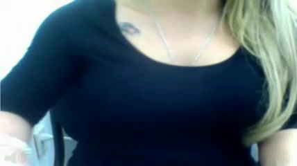 Sexy secretary does striptease on webcam