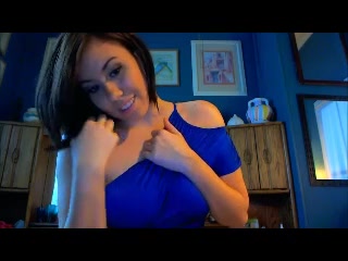 Sexy girl with big tits plays naughty on camera