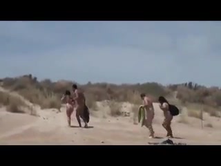 Amateur sex on the beach with swingers