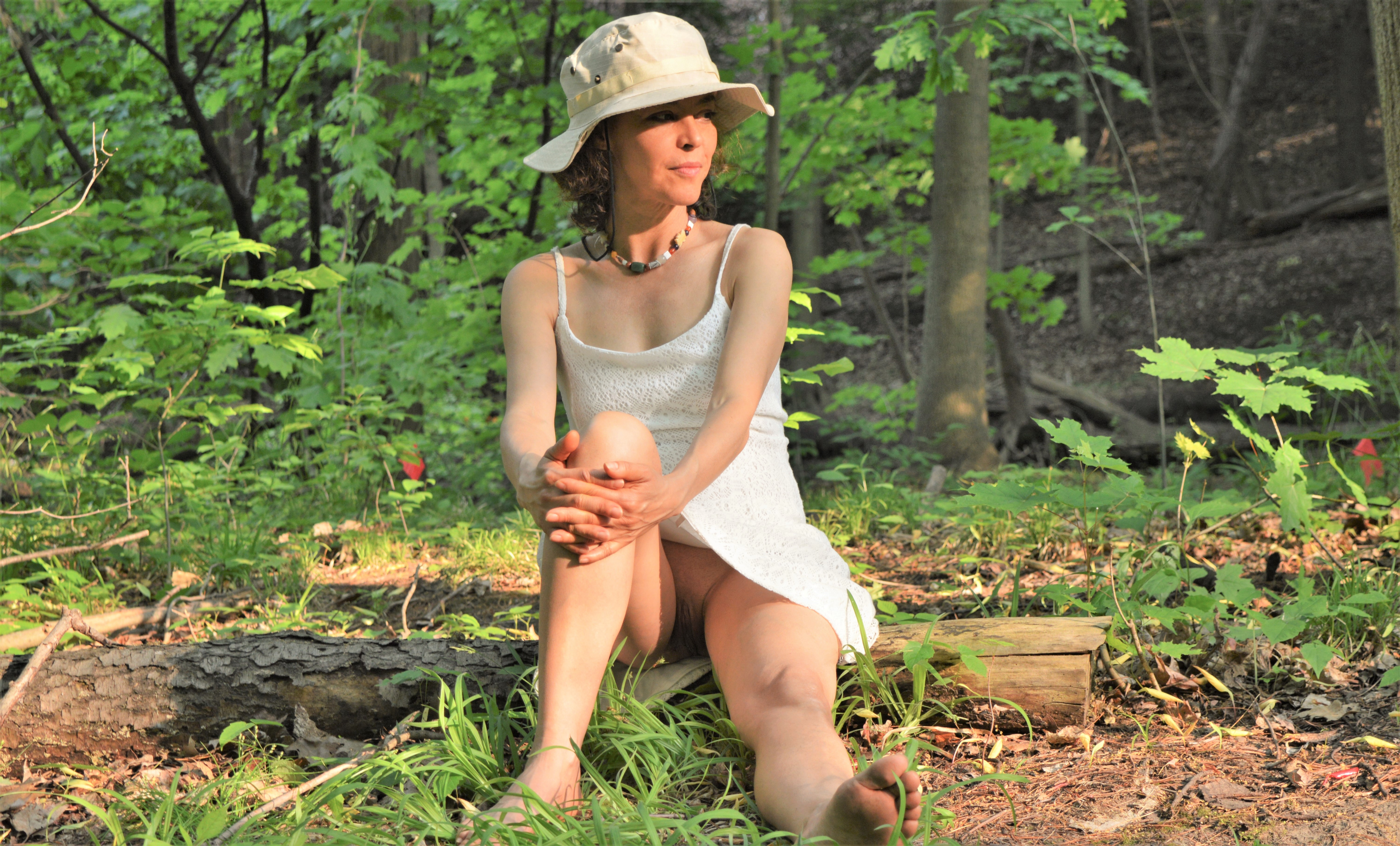 Mature wife loves to pose naked outdoors