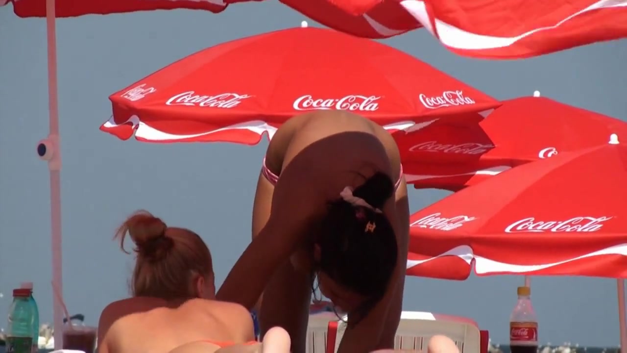 Big tits on a Romanian beach