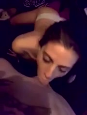 Girlfriend does a good oral deep throat in front of the camera