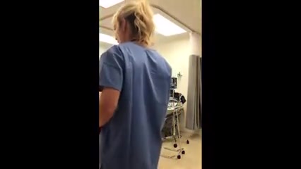 Horny nurse masturbating in the hospital