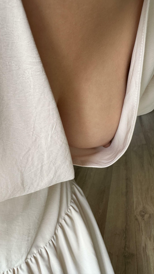 Are you having a HARD time deciding whether you prefer a downblouse in a low-cut dress or just a blouse?