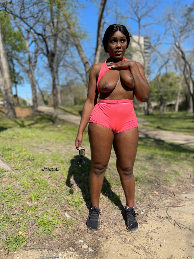 Love getting my tits out in public