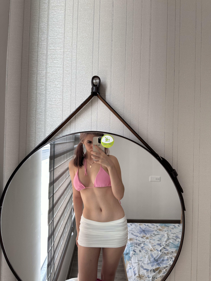 busty selfie in the mirror