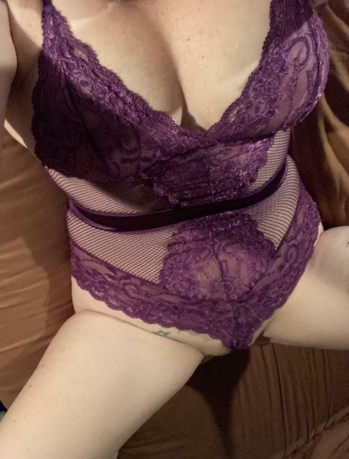 Purple with freckles