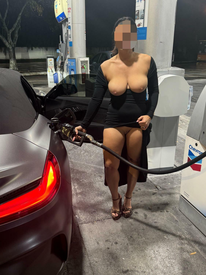 Caught pumping gas