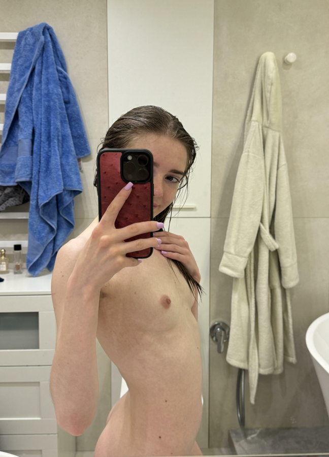 A small and very happy girl