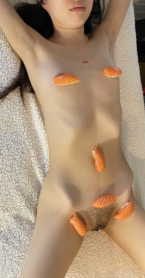 Do you want to eat me or the sushi...