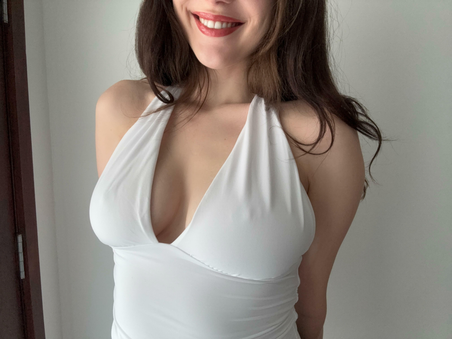 Okay my top is a bit more thin and revealing than I first thought …