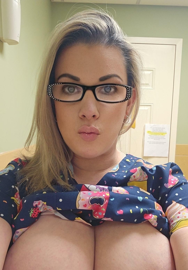 Scrubs hide the deep cleavage