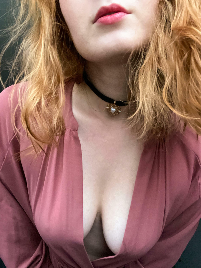 Down blouse in a new coral jumpsuit for my favorite subthis site