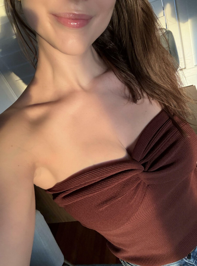 A little cleavage peek