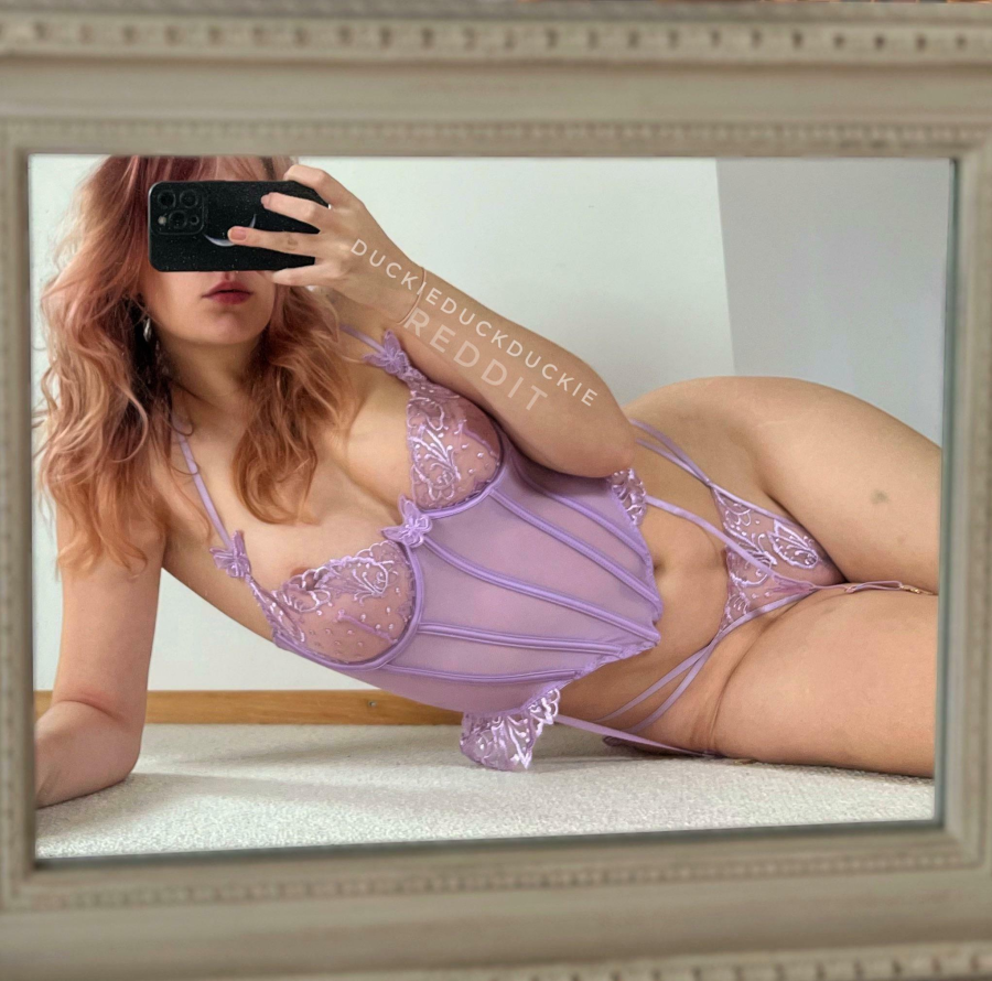 Duckie is the winner of Lingerie Contest! [Purple Theme]