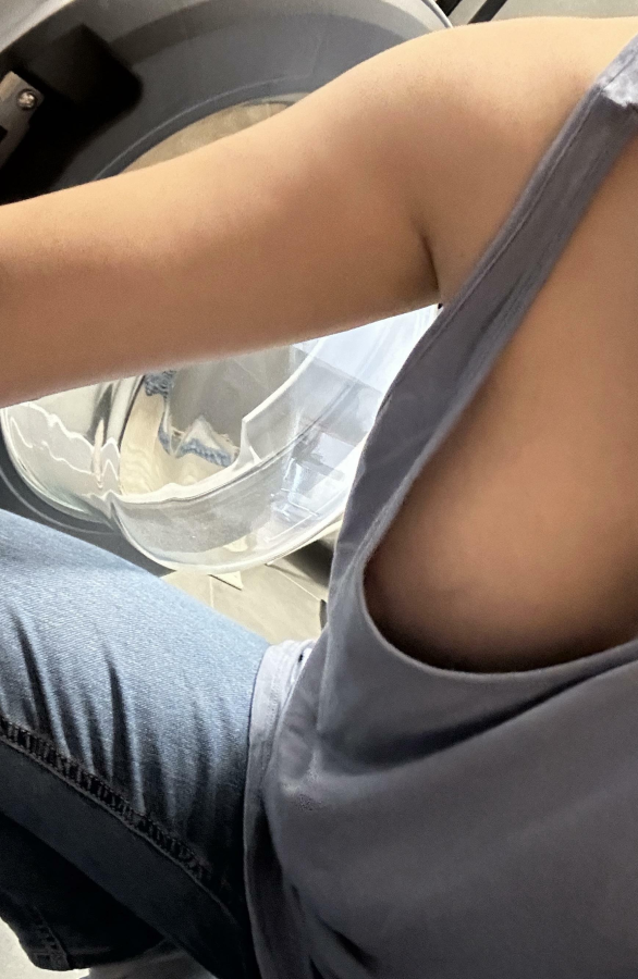 Would it be satisfying for you to give me a little help with the laundry if I wear this loose blouse?