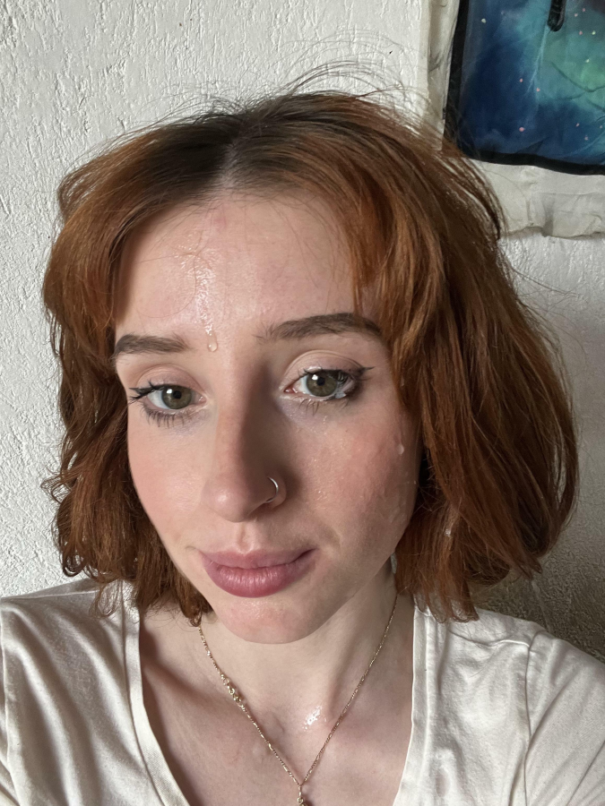 Ginger and covered in cum